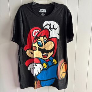 Nintendo Super Mario Men's Size XXL Black Super Mario Gaming T Shirt #F